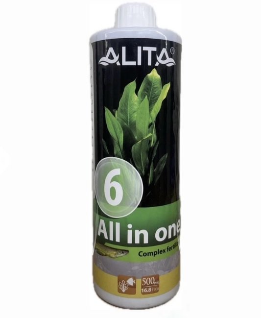 محلول کود کامل گیاهان آکواریوم آلیتا مدل All In One حجم ۵۰۰ میلی لیتر