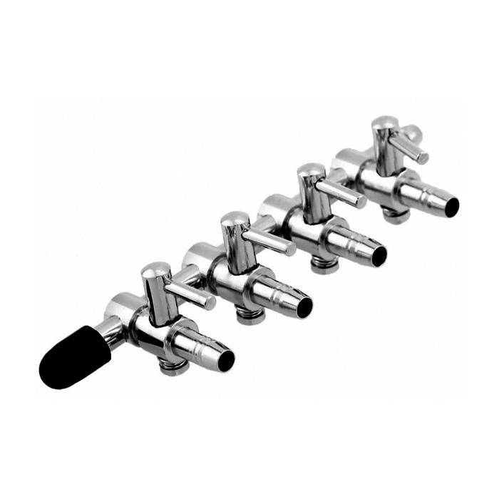 شیر و ترمینال استیل تقسیم هوای آکواریوم (4 خروجی)